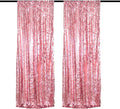 Pink Payette Sequin Backdrop Curtains 4ft x 8ft - Sparkling Photo Wall