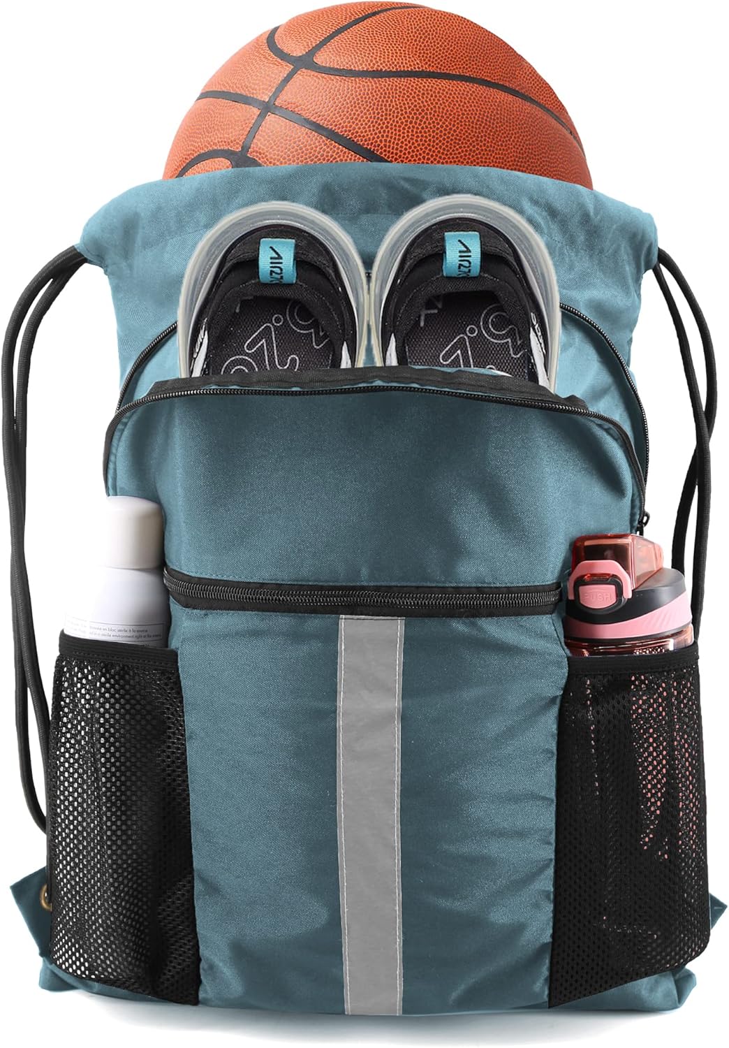 BeeGreen X-Large Drawstring Backpack with Shoe Compartment - Ideal for Gym