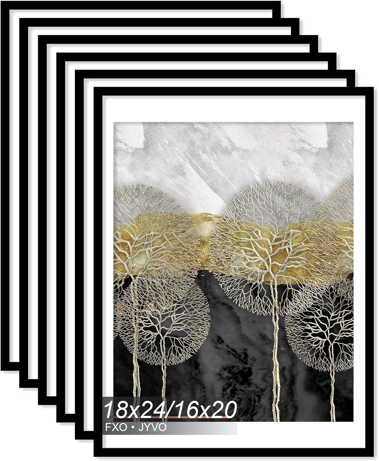 18x24 Picture Frame Set of 6 for Posters and Photos Display
