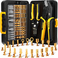 Spade Connector Kit with Crimping Tool - 21 Types for 24-14 AWG