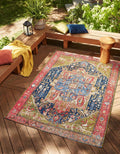 Outdoor Traditional Area Rug 5 ft 3 in x 8 ft - Durable Patio Rug