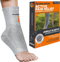 Incrediwear Ankle Sleeve Brace for Joint Pain Relief - Grey Large