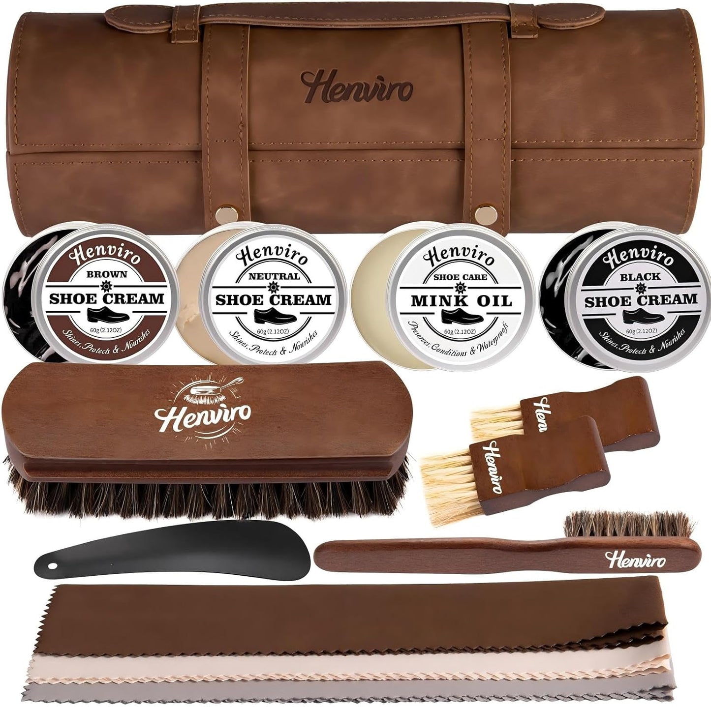 Henviro Leather Shoe Polish Kit - Premium Care for Footwear