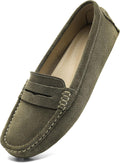 Women's Suede Penny Loafers Casual Driving Moccasins - Comfortable