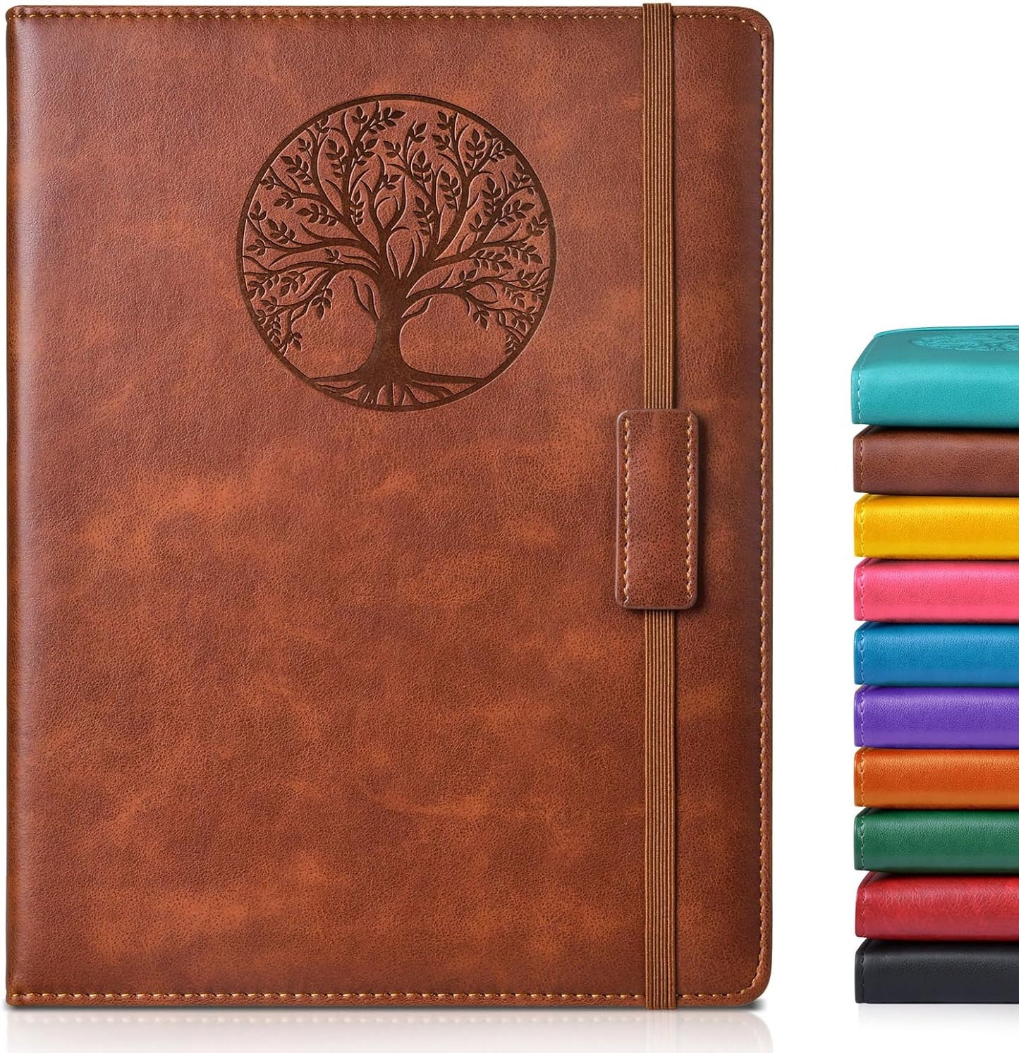 Premium Leather Journal Notebook 256 Pages, B5 Size for Writing, Travel, Business - Biuwory
