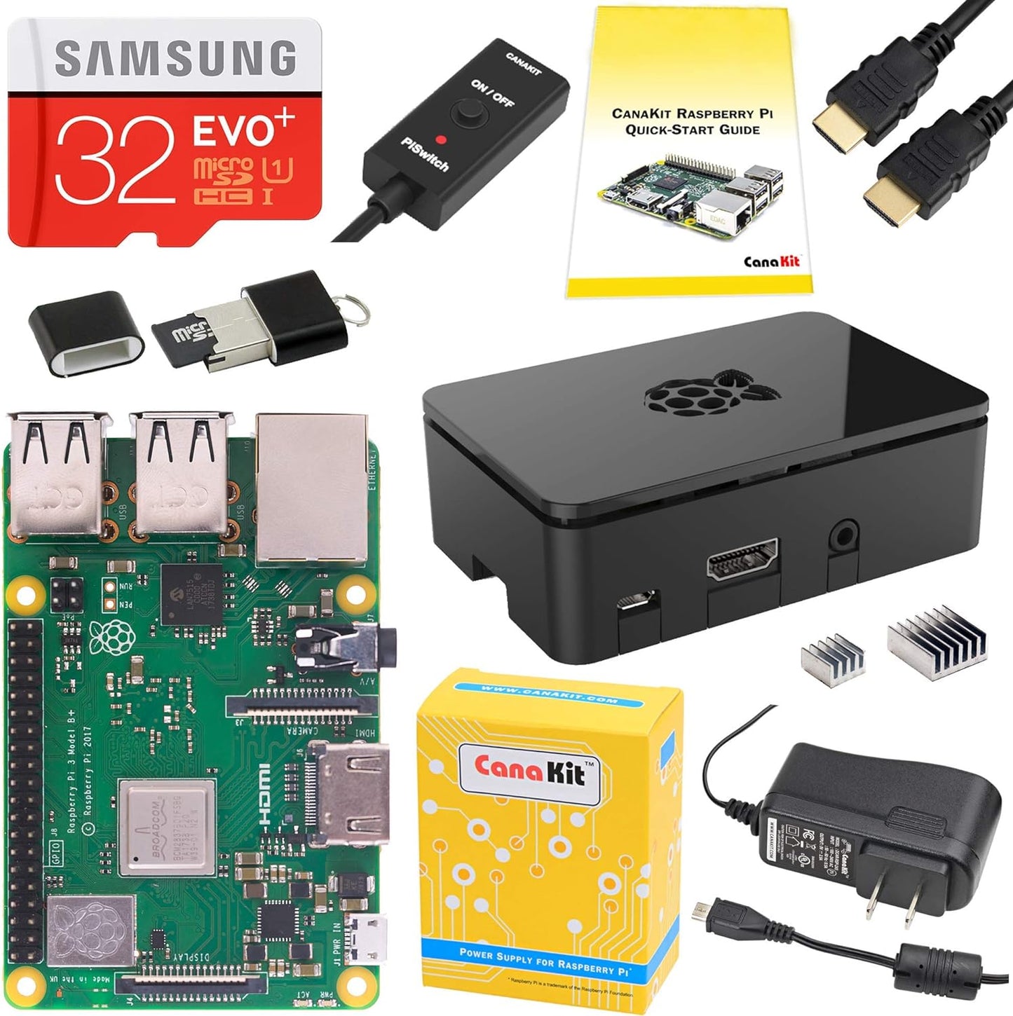 Raspberry Pi 3 B+ Starter Kit with 32 GB EVO+ Micro SD Card