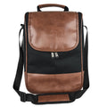 Wine Leather Tote Cooler Insulated Bag - Luxury 2 Bottle Carrier