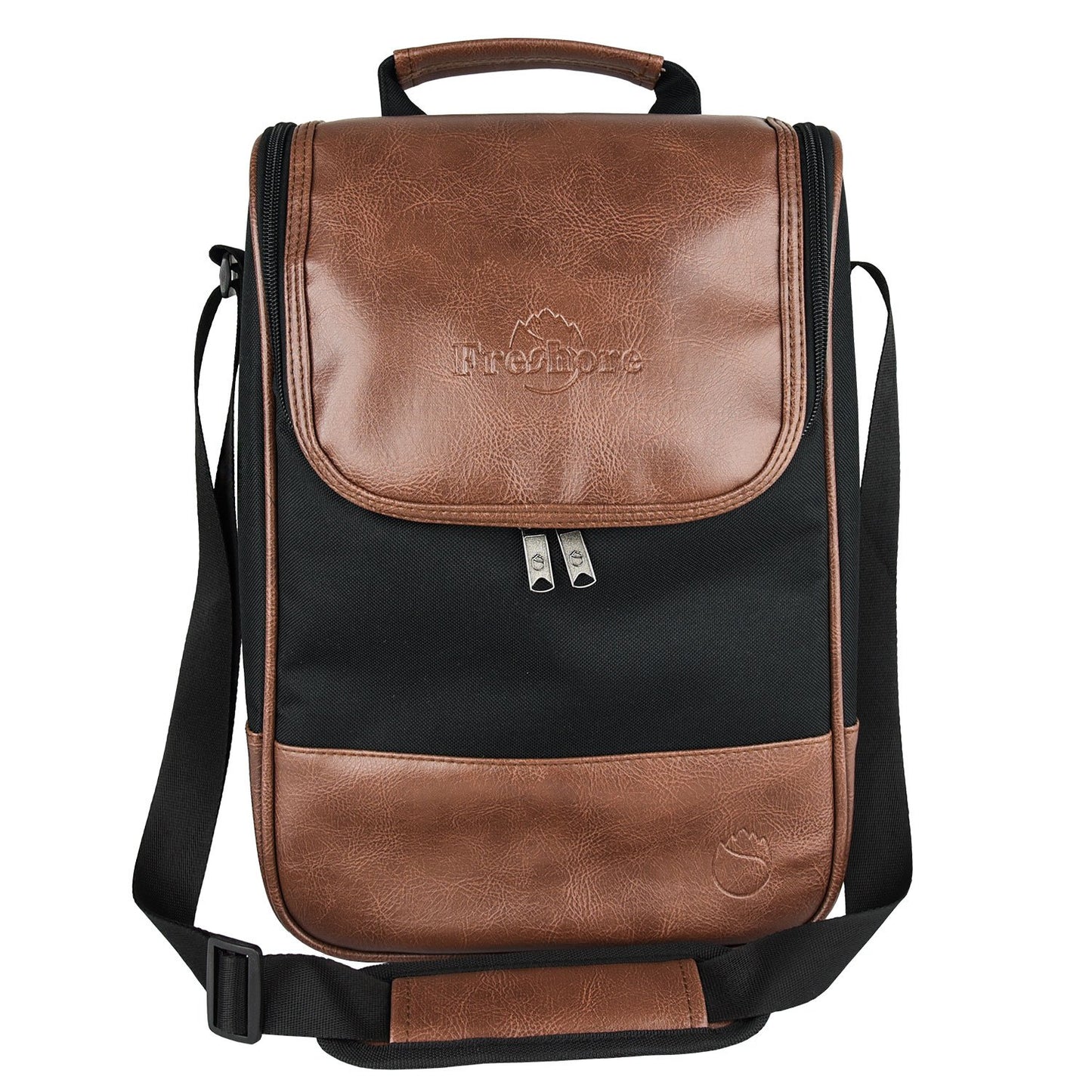 Frehore Wine Leather Tote Cooler - Luxury Insulated Bag for Travel