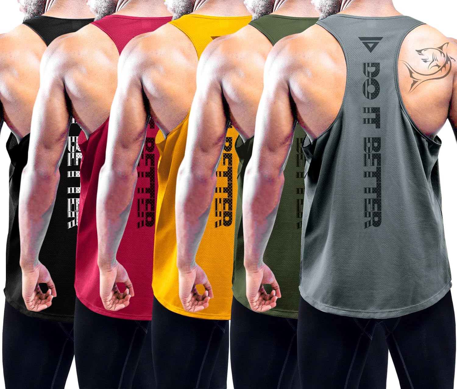 Boyzn Men's Y-Back Workout Tank Tops for Gym and Fitness