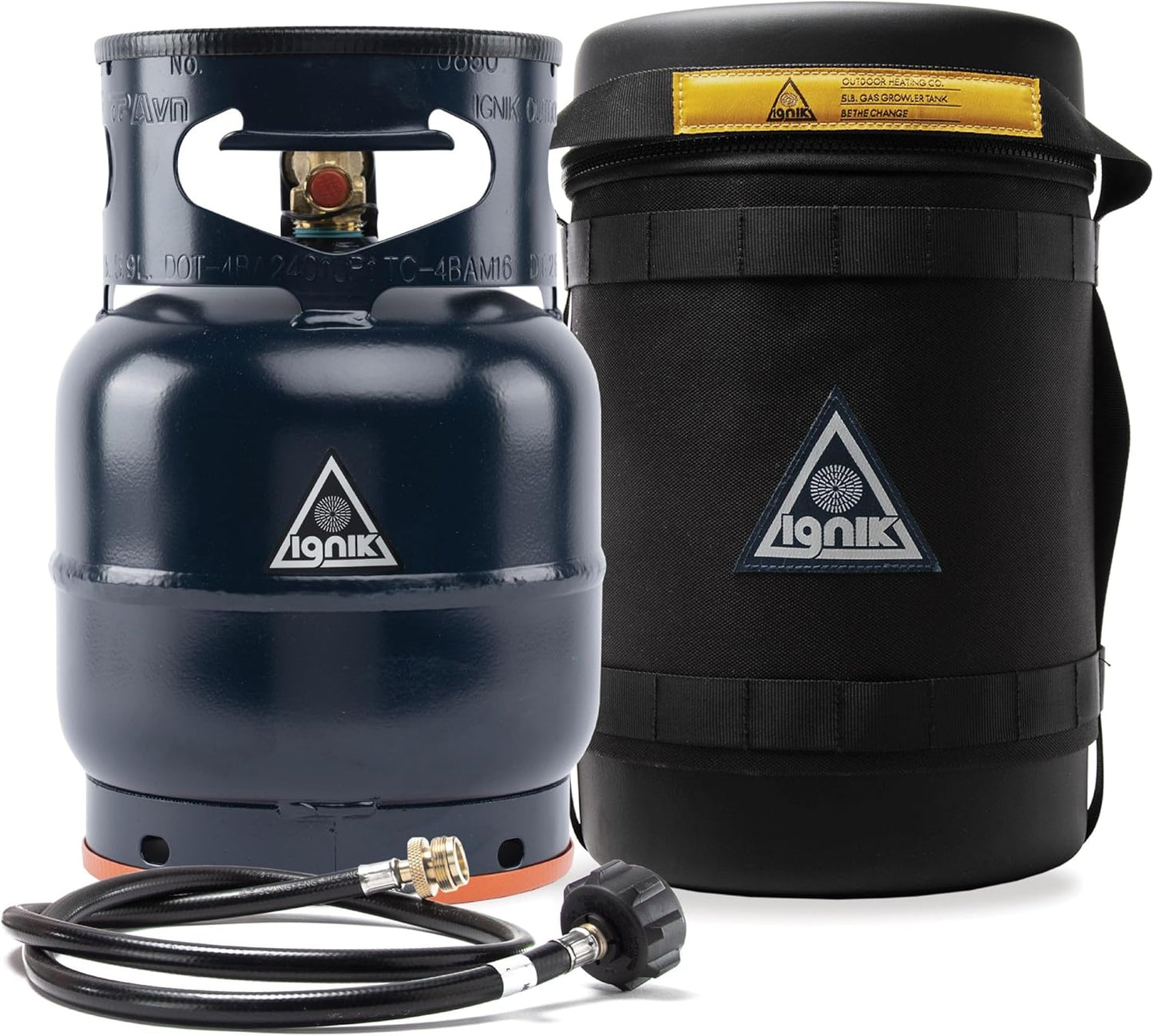 Refillable Gas Growler Deluxe 5-Pound Propane Tank for Camping