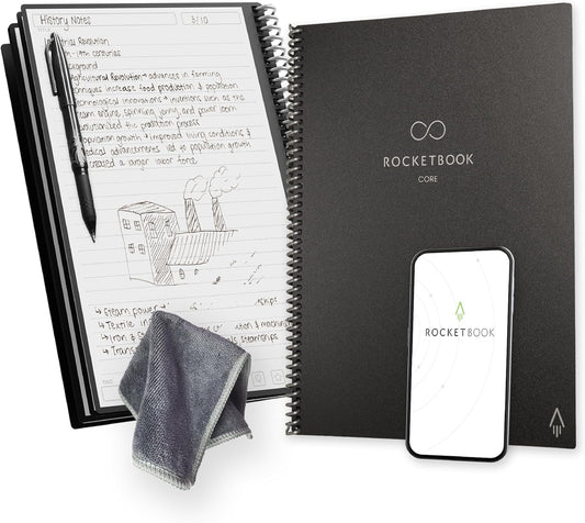 Rocketbook Reusable Smart Notebook - Erasable & App Connected