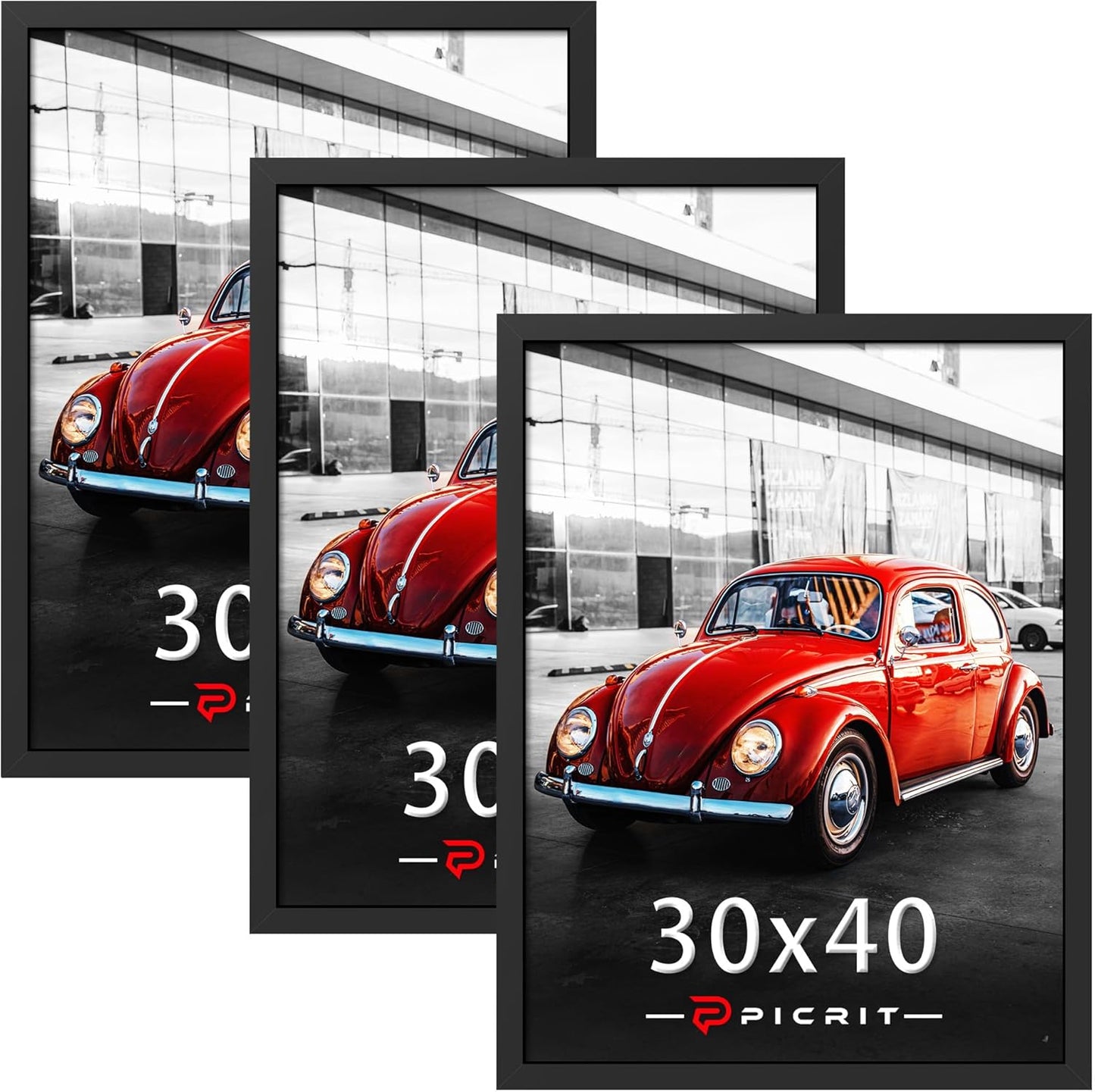 30x40 Picture Frame 3 Pack for Posters and Artwork Display