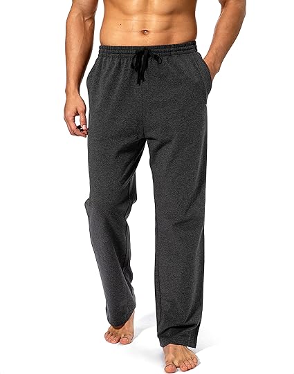 Pudolla Men's Cotton Yoga Sweatpants for Comfort and Style