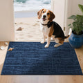 COSY HOMEER Door Mat 24x36 Navy Blue - Dirt Trapper Low Pile Welcome