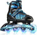 Adjustable Inline Skates for Kids Ages 4-12 - Light Up Beginner Skates