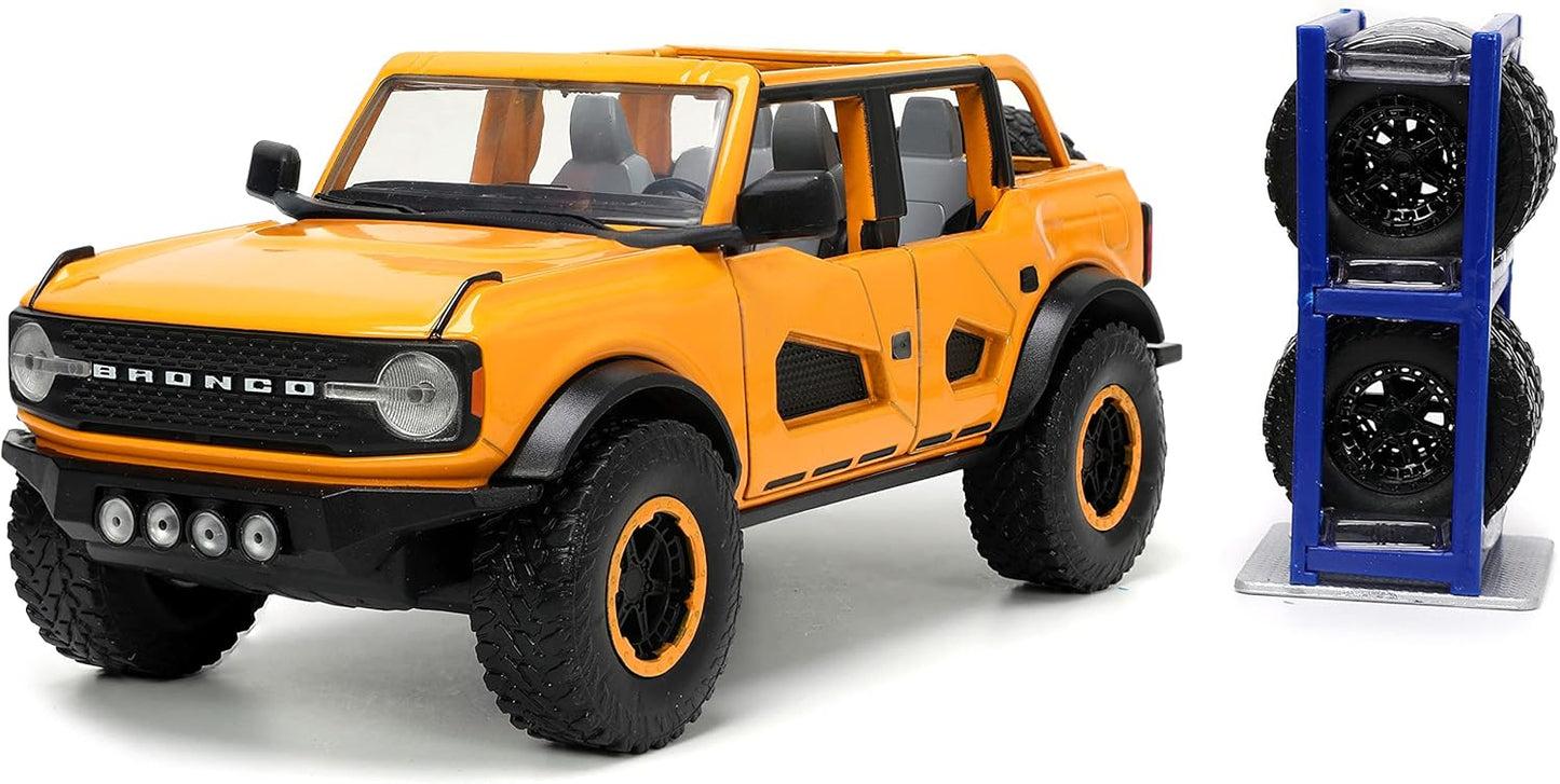 1:24 Ford Bronco Die-cast Car Orange - Ultimate Off-Roading Fun!