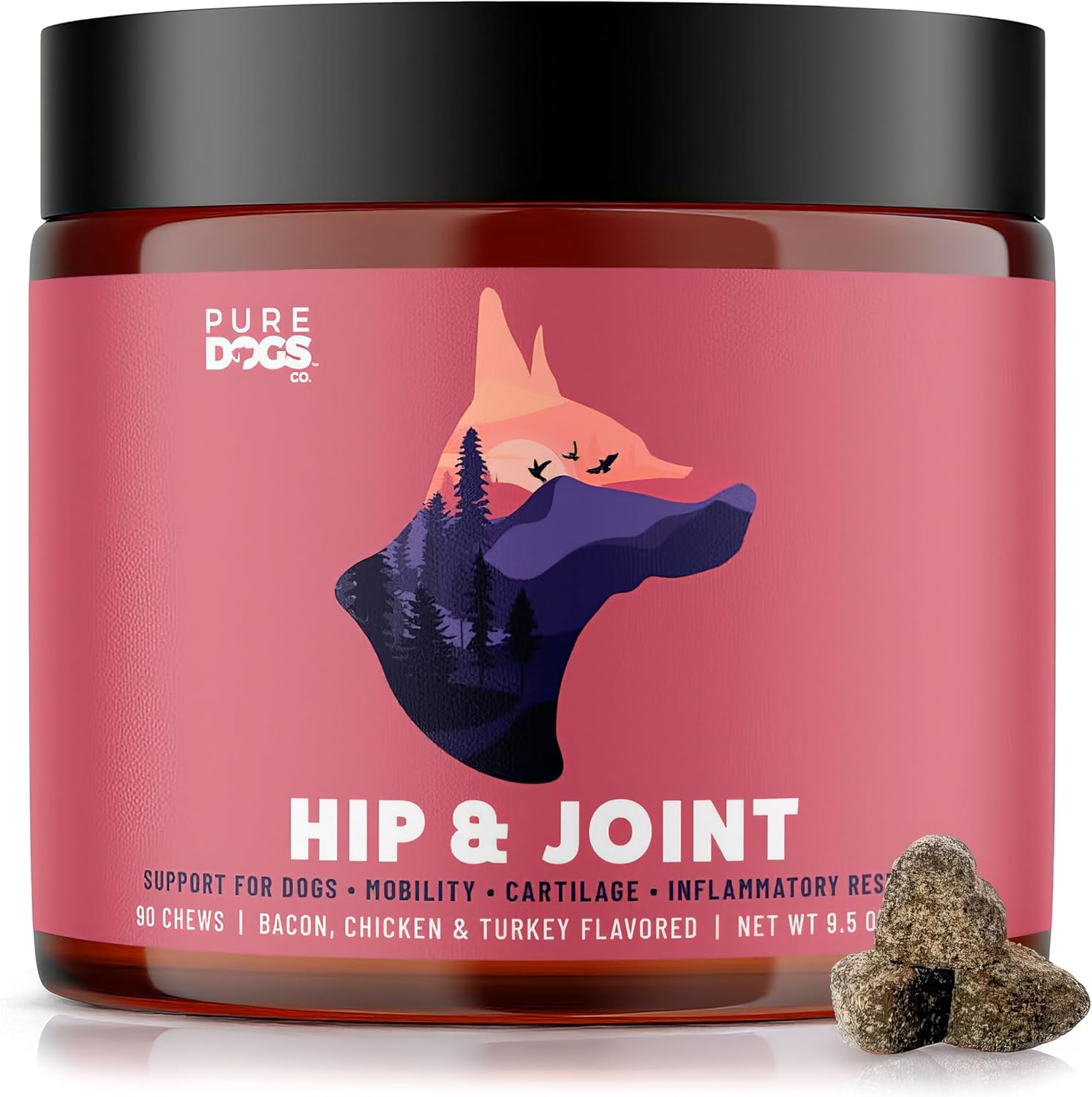Pure Dogs Hip & Joint Dog Chews for Pain Relief & Mobility