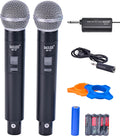 Dual Wireless Microphones Karaoke System - Clear Long-Range Audio