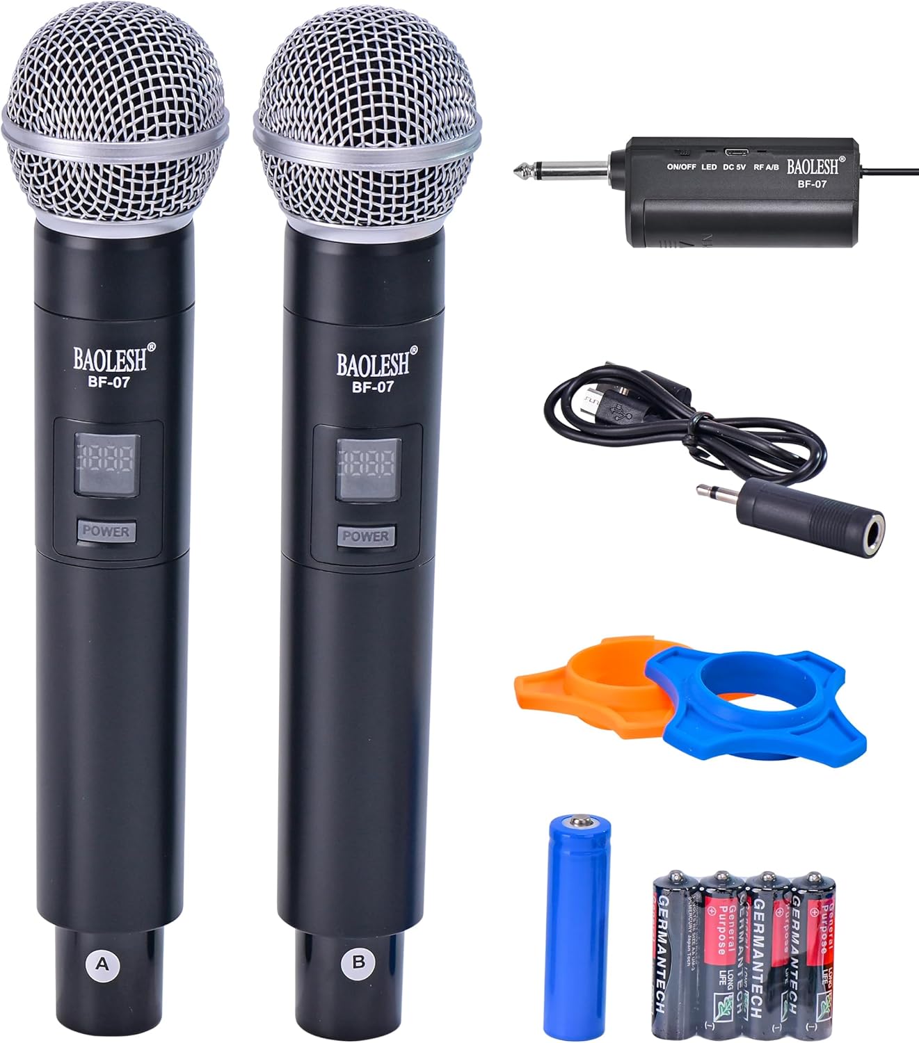 Dynamic Dual Wireless Microphones - Rechargeable UHF, Perfect for Any Event!