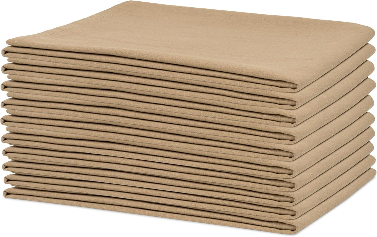 Organic Cotton Beige Flour Sack Towels - Highly Absorbent Set