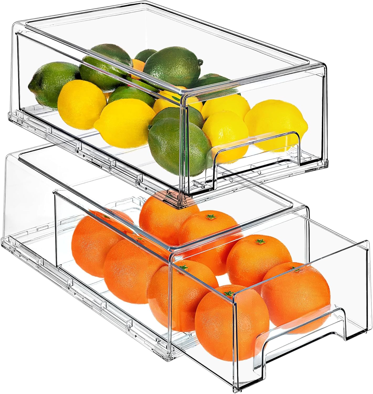 Sorbus Medium Clear Storage Drawers for Fridge and Pantry