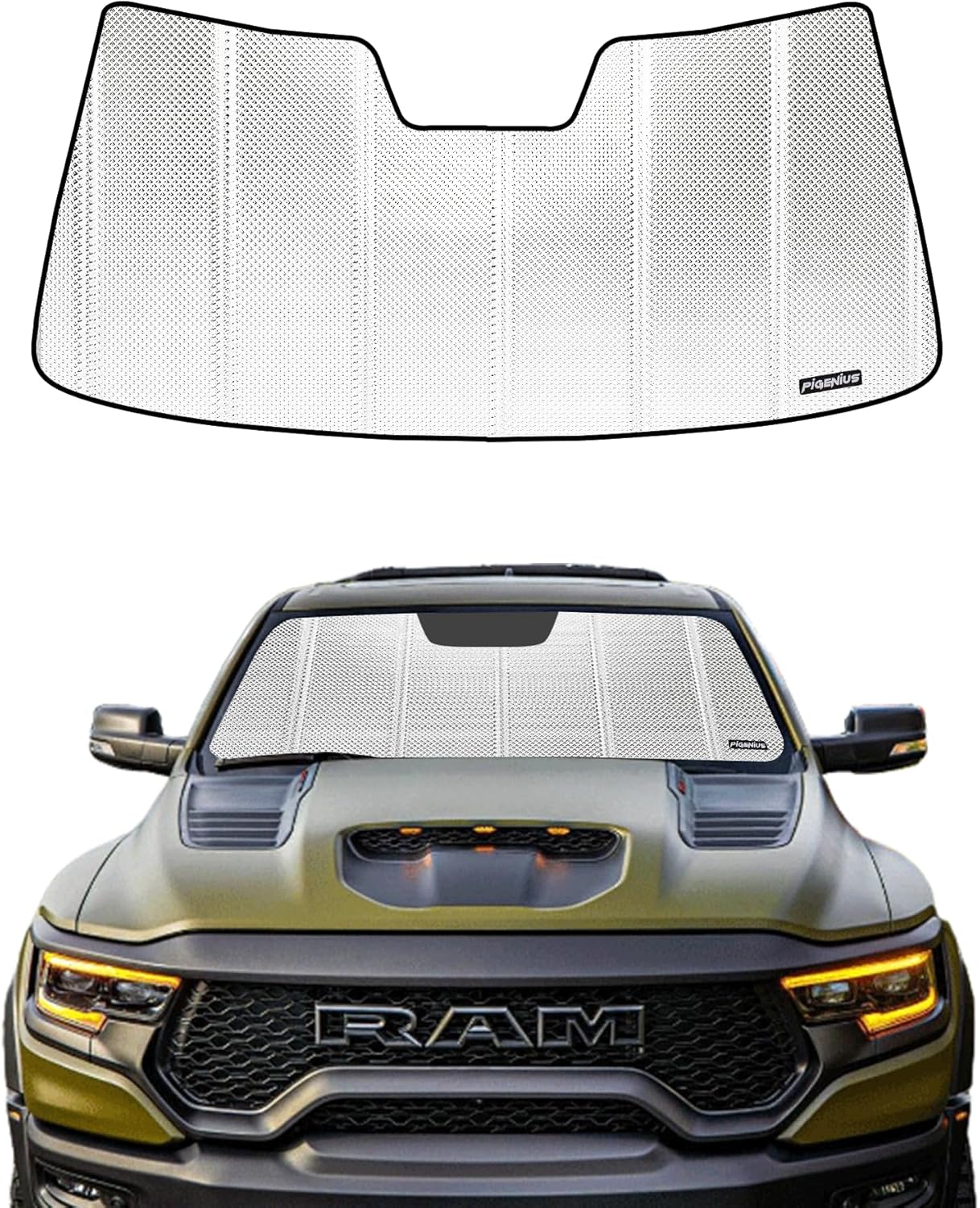Windshield Sun Shade for Ram 1500 2009-2018 & Classic 2019-2024