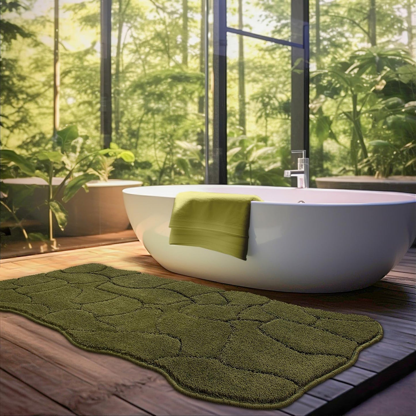 Extra Soft and Absorbent Shaggy Microfiber Bath Mat Rugs