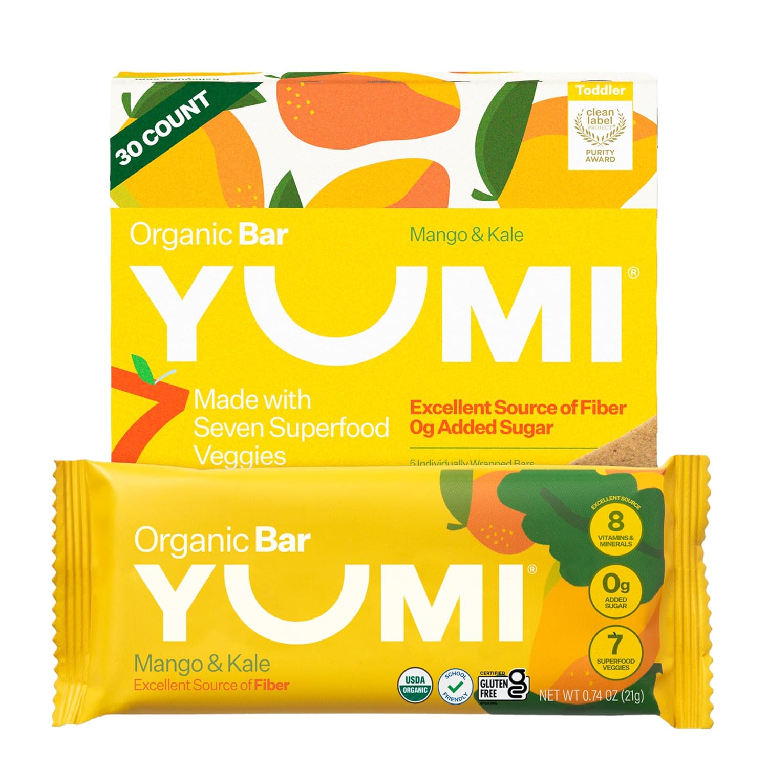Yumi Organic Toddler Snacks Bars - Healthy, Gluten-Free Treats