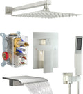 Shower System with Tub Spout Wall Mounted Faucet Set - High Pressure