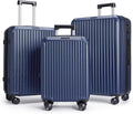 LIGHT FLIGHT Luggage Sets Durable Hard Shell 3 Piece Set - Smooth