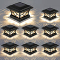 APONUO 4x4 Solar Post Cap Lights 8 Pack - Long Night Illumination