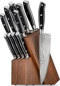 Yatoshi 12 Piece Black Knife Block Set - Pro Kitchen Knife Set