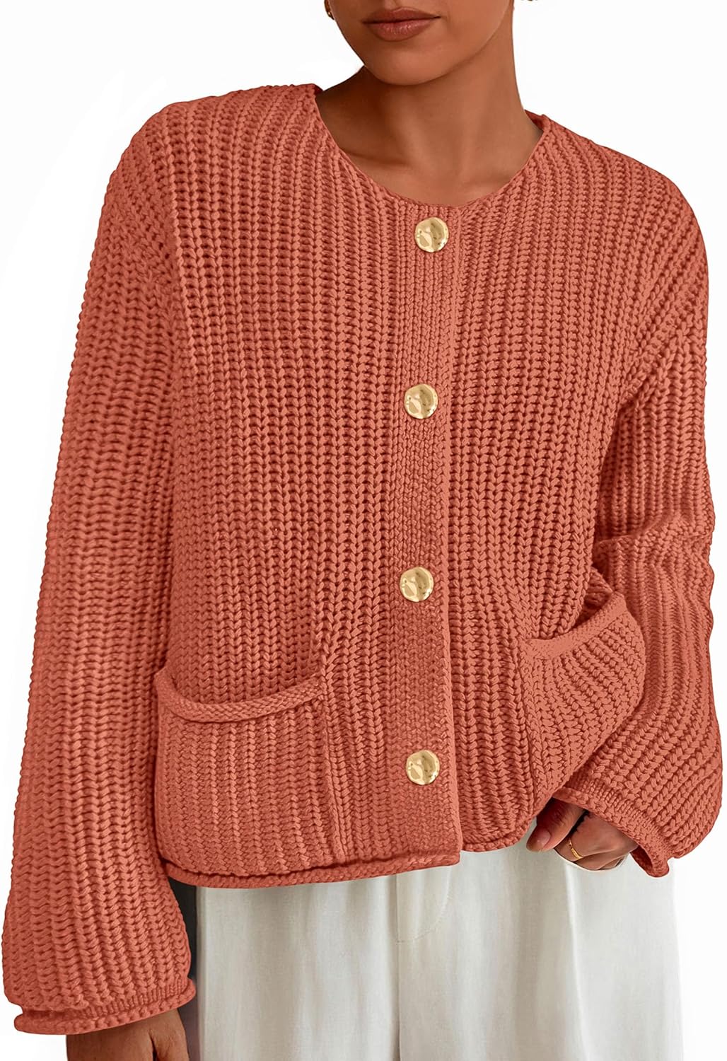 Trendy Oversized Knit Cardigans for Women by PRETTYGARDEN