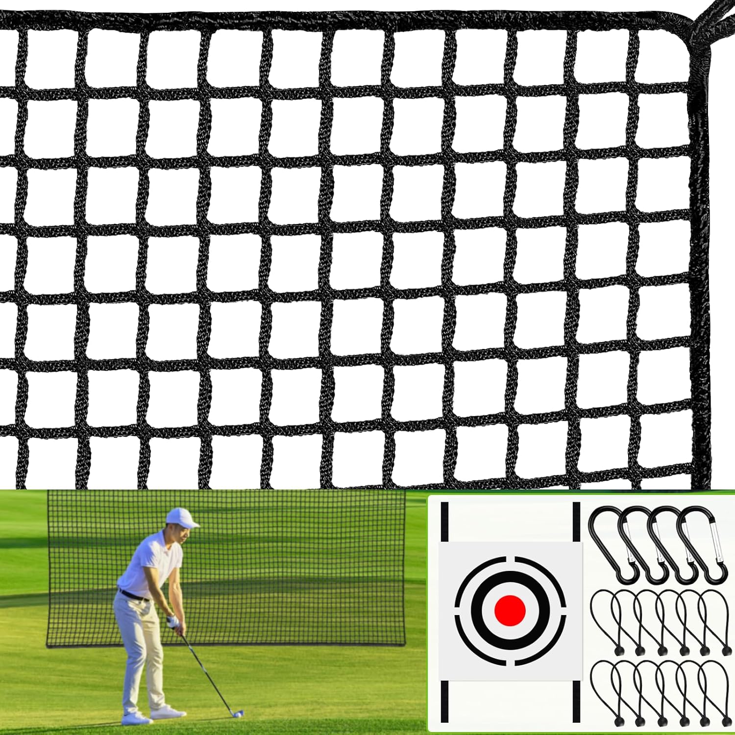 Pro Golf Net with Target Cloth - Indoor/Outdoor Heavy Duty