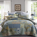 Yvooxny Quilt Set Queen Bedspread Reversible Green Farmhouse