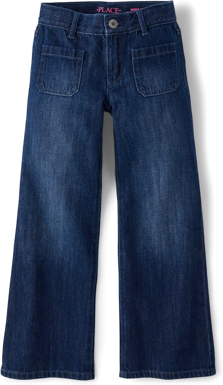 The Children's Place Girls Wide Leg Jeans for Stylish Comfort