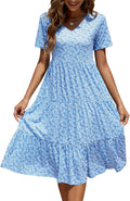 Summer Ready Berydress Women's Casual Midi Dress with Tiered Style
