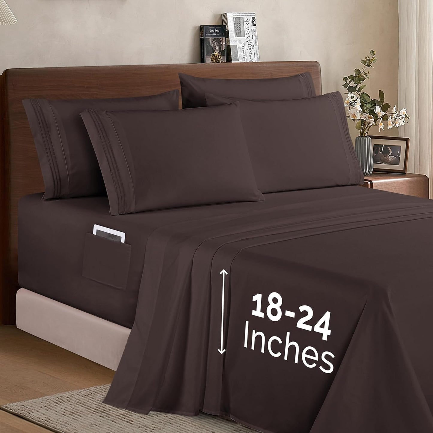 Elegant Comfort 1500 Premium Quality Extra Deep Pocket Sheet Set