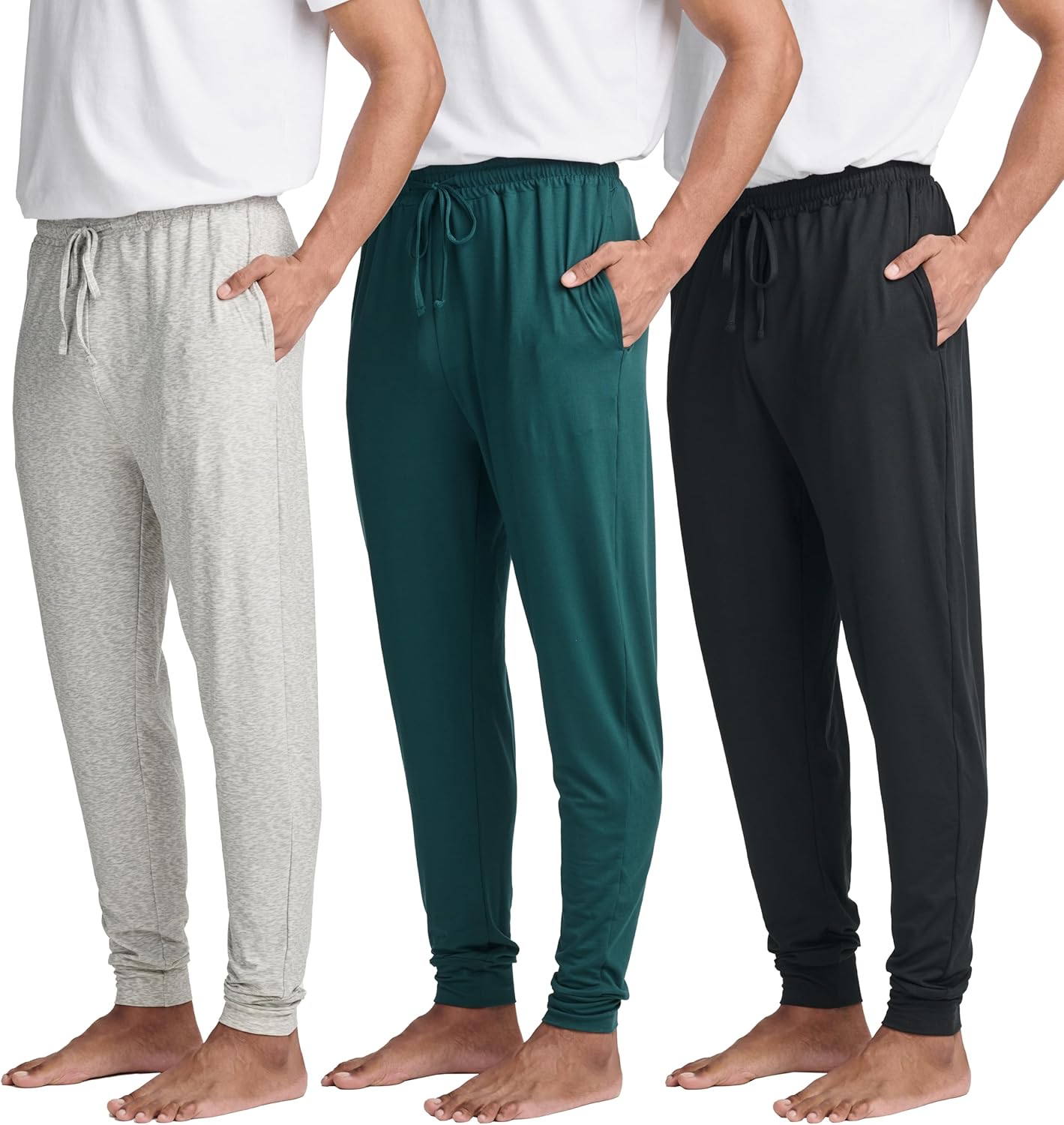 Real Essentials Men's Soft Lounge Sleep Joggers for Comfort