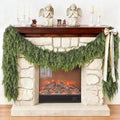 5FT Cedar Garland for Fireplace - Lush Realistic Faux Cedar Garland