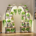Plant Stand Indoor with Grow Lights, 9-Tier 64in Rack - Tall Display