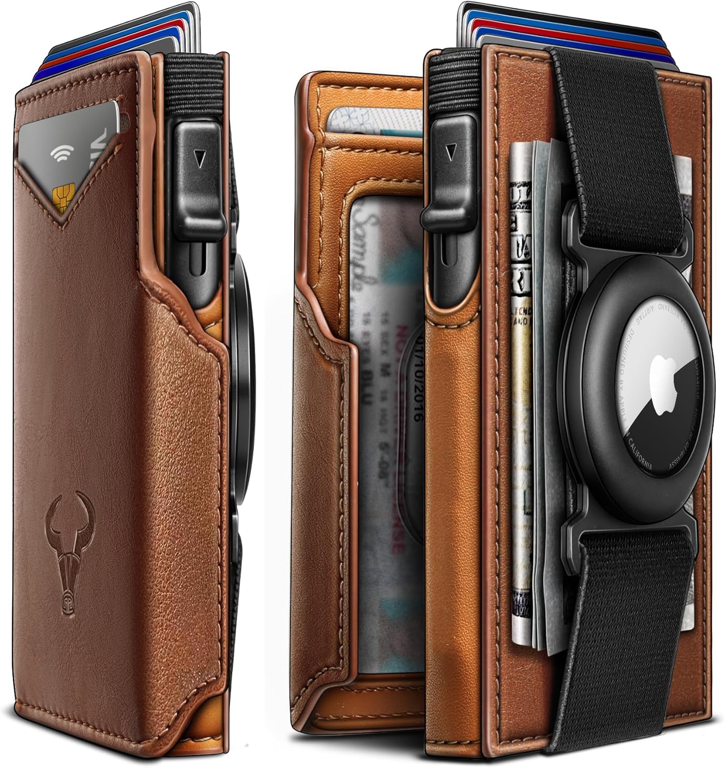 BULLIANT Men Airtag Wallet - Slim Front Pocket Money Clip