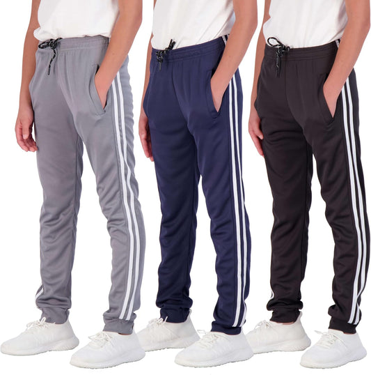 Real Essentials Boy's Mesh Jogger Sweatpants for Active Kids