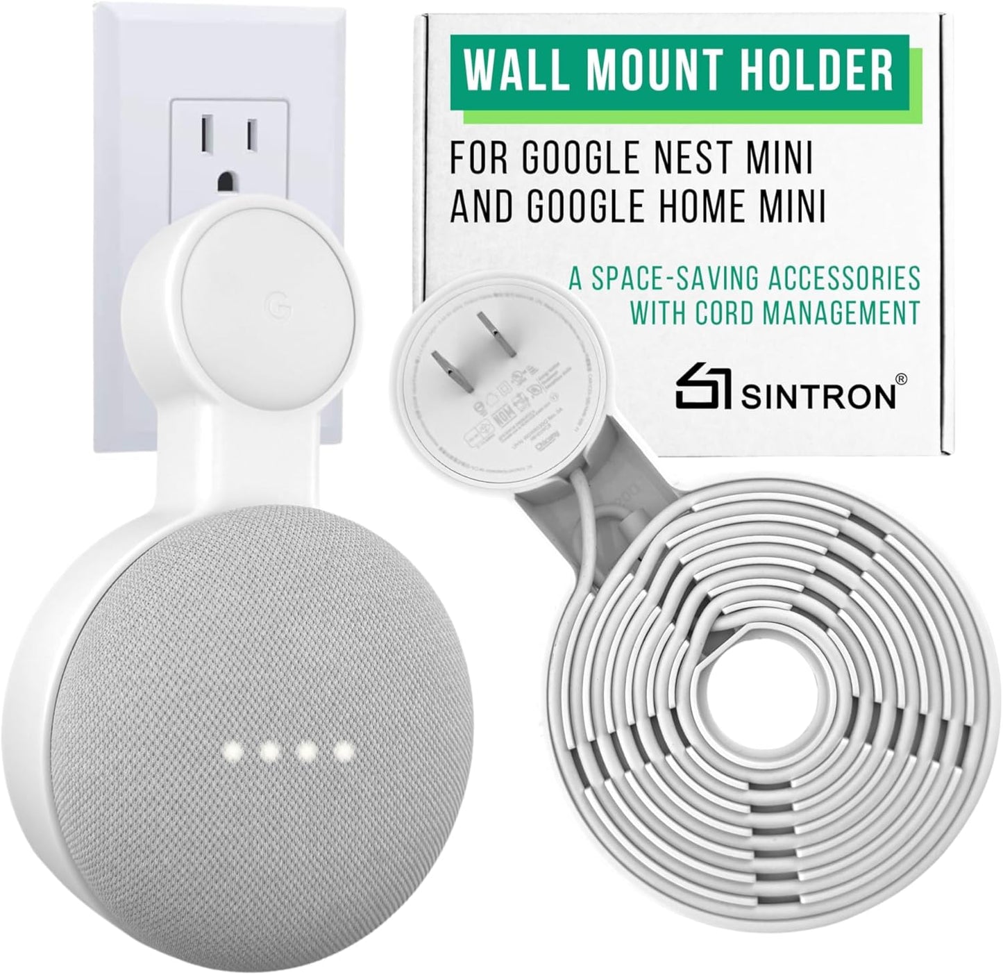 Space-Saving Outlet Mount for Google Mini