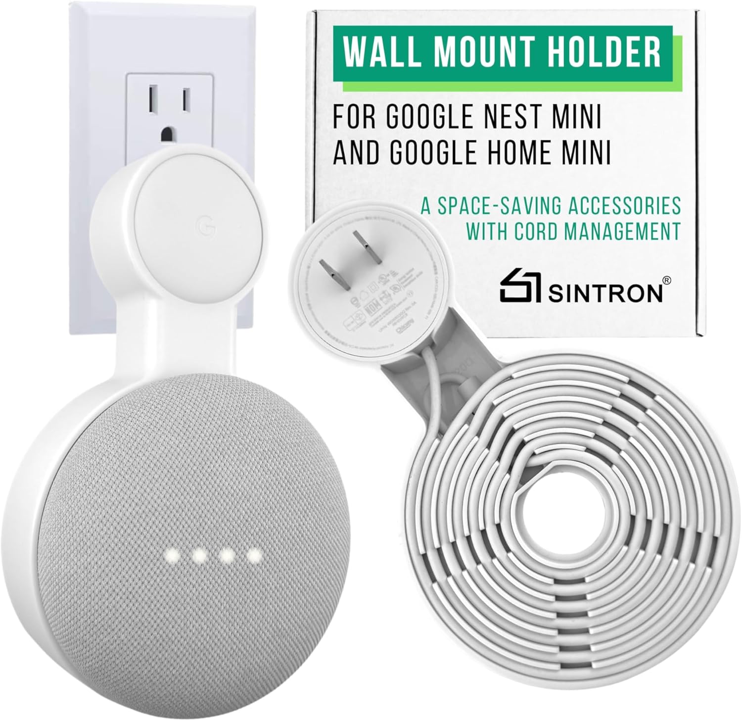 Space-Saving Outlet Mount for Google Mini