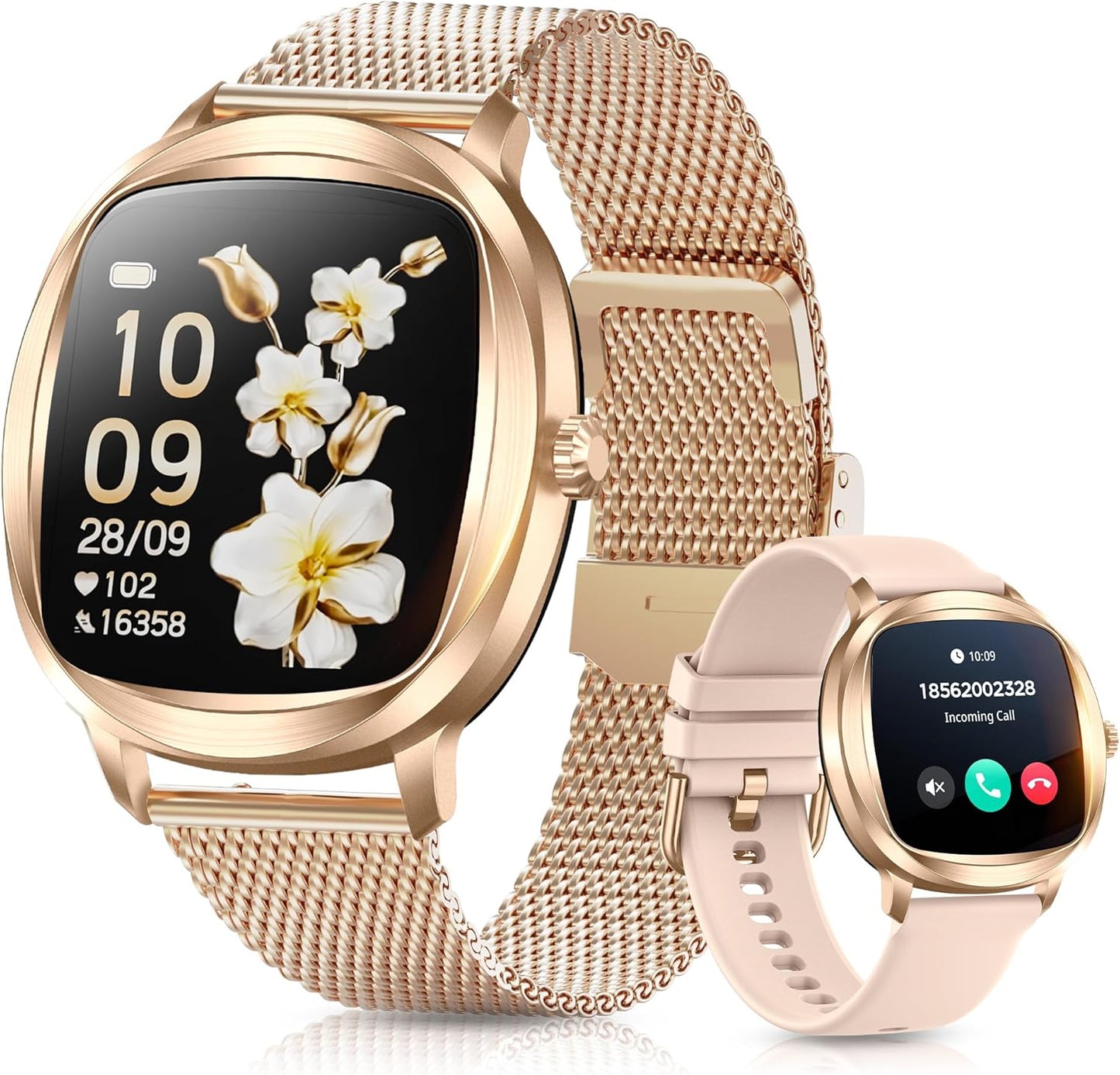 GLPYR Women's Smart Bracelet: One-Touch Bluetooth Calling & Health Monitoring