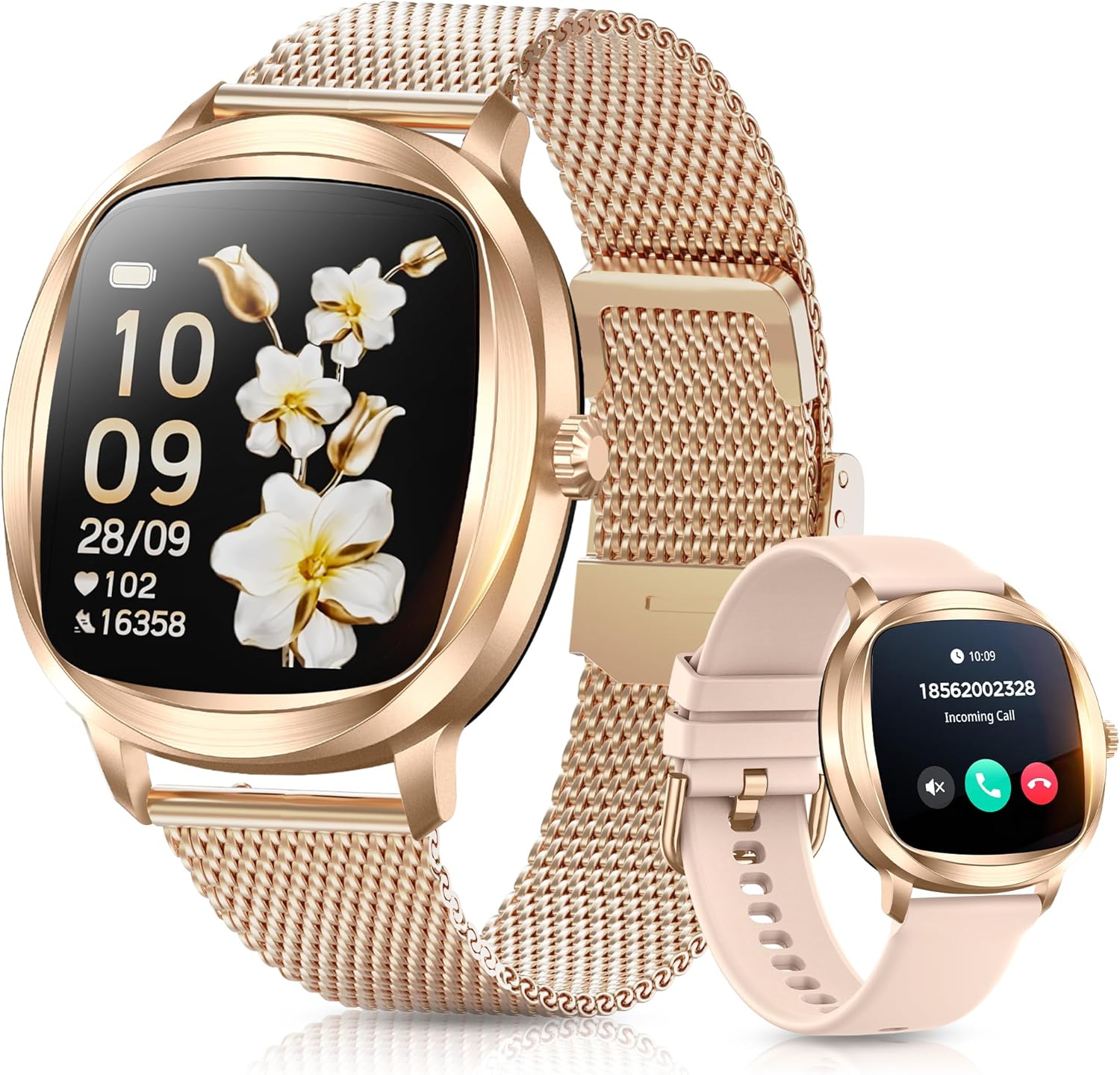 GLPYR Women's Smart Bracelet: One-Touch Bluetooth Calling & Health Monitoring