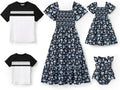 PATPAT Family Matching Boho Floral Smocked Dress Set - Comfortable