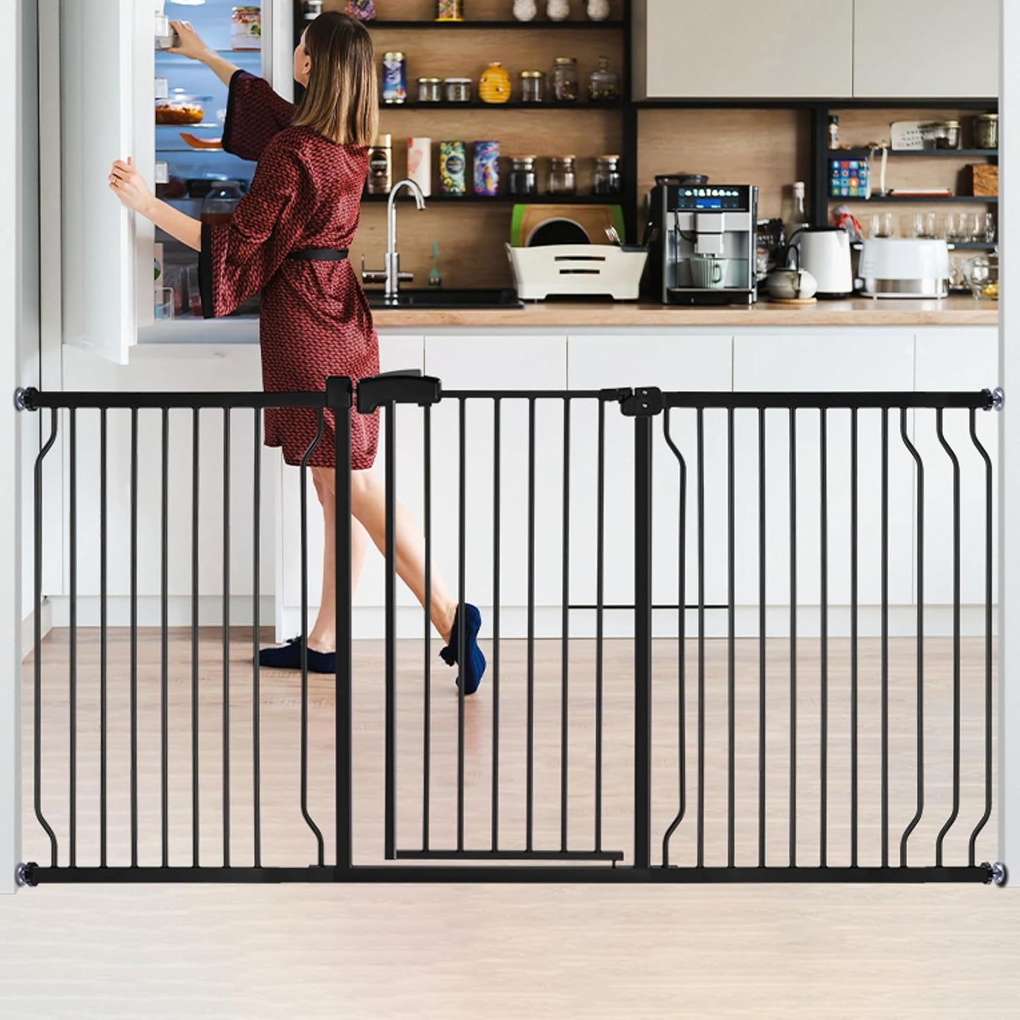 Extra Tall Easy Install Pet Gate for Safety!