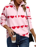 Cozy Love Heart V-Neck Sweater by LUKYCILD